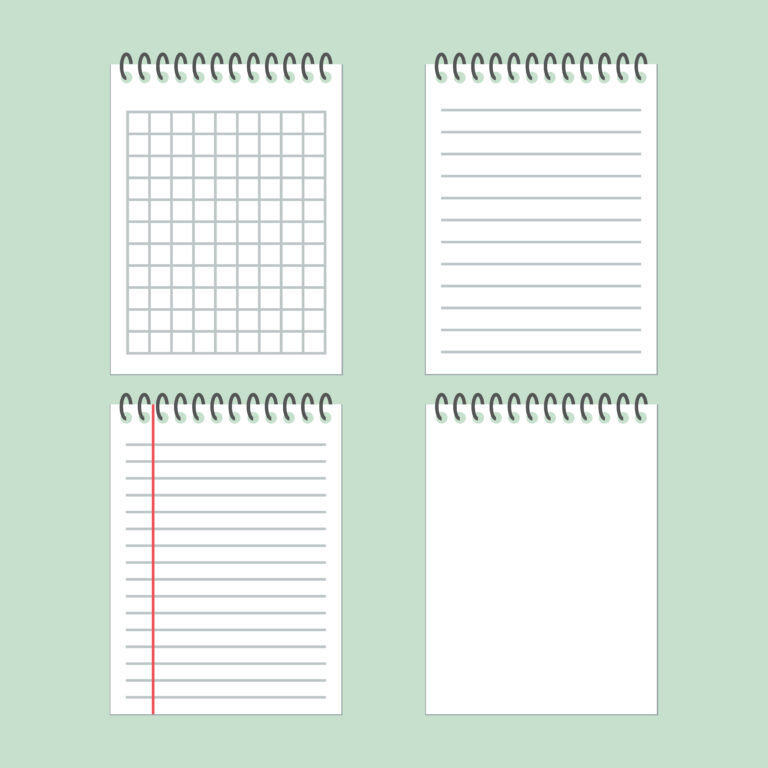 4 types of rulings on notebooks